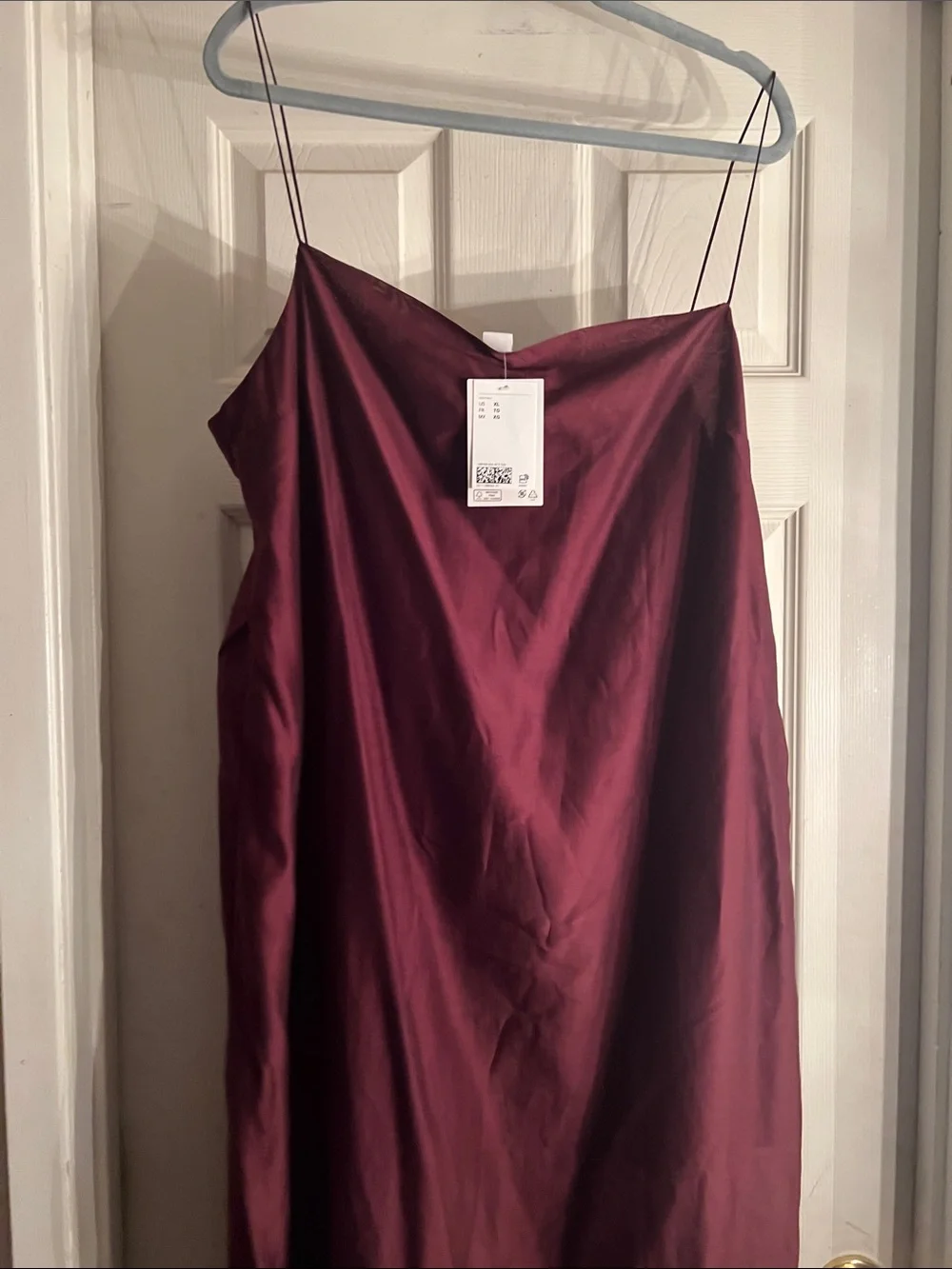 Slip Midi Dress in Deep Wine - Picture 3 of 4